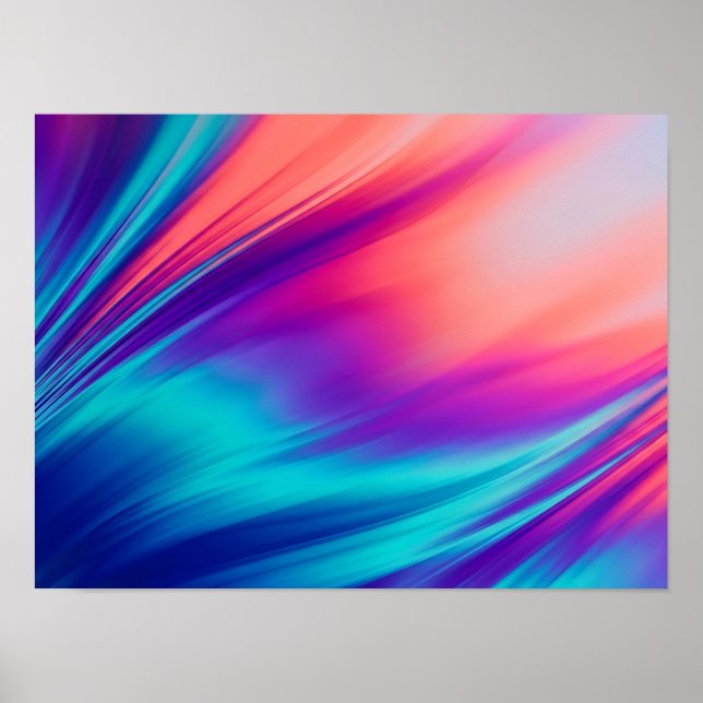 Chromatic Motion Vibrant Abstract Poster (Front)