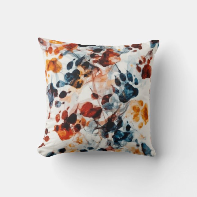  Chromatic Paw Prints Cushion (Front)