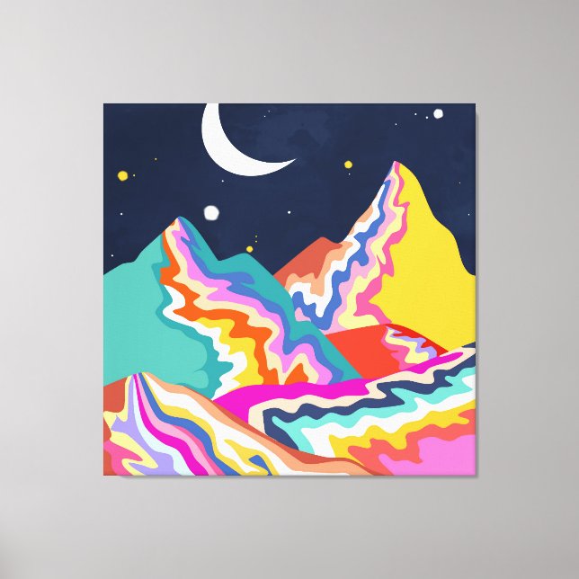 Chromatic Peaks Canvas Print (Front)