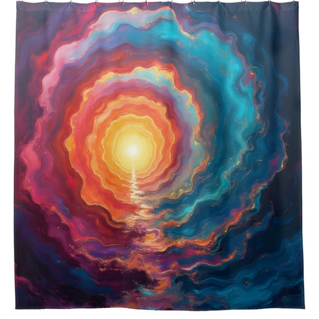 Chromatic Singularity – Abstract Shower Curtain (Front)