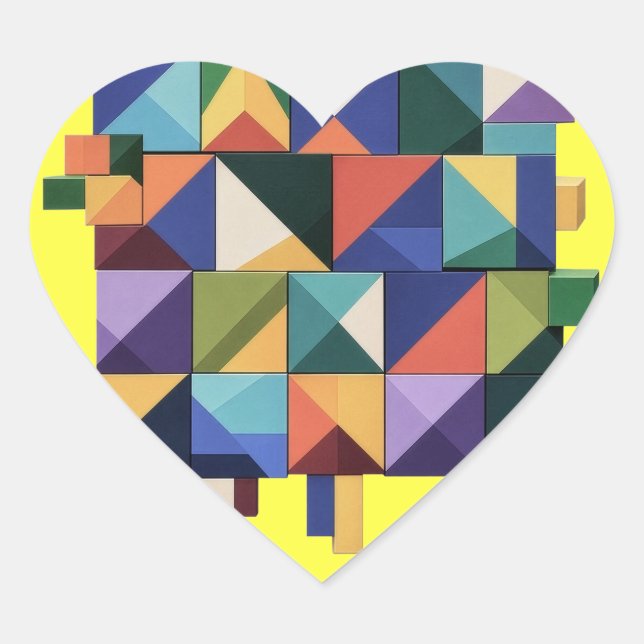 Chromatic Structure Heart Sticker (Front)