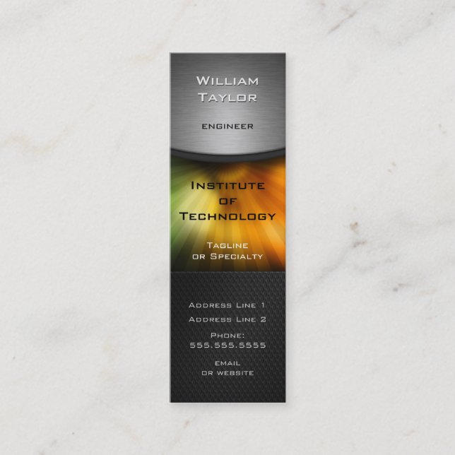 Chromatic Technology Elegant Design with QR code Mini Business Card (Front)