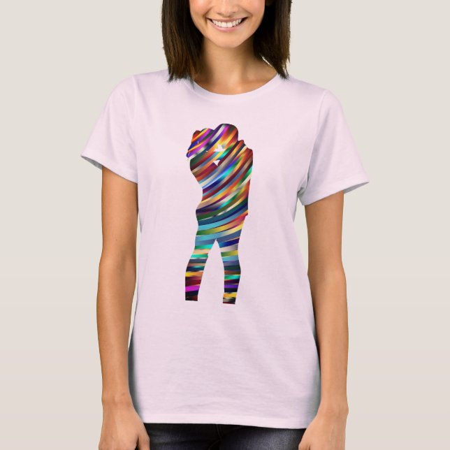 Chromatic Waves Romantic Couple T-Shirt (Front)