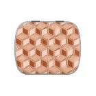 Chrome 3-d boxes - copper coloured