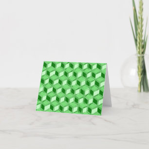 Chrome 3-d boxes - emerald green holiday card