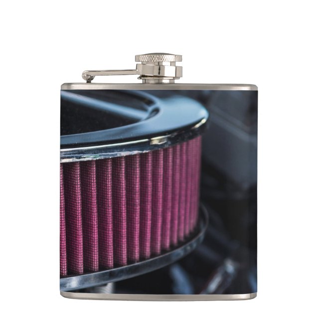 Chrome Air Intake Hip Flask (Front)