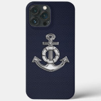 Chrome Anchor on Carbon Fibre Print