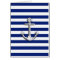 Chrome Anchor on Navy Stripes