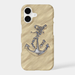 Chrome Anchor on Sandy Beach Print
