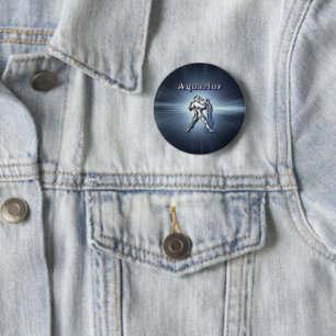Chrome Aquarius 6 Cm Round Badge
