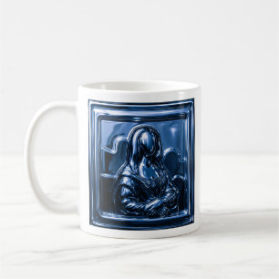 Chrome Blue Mona Art Coffee Mug