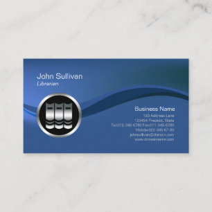 Chrome Books Icon Librarian Business Card