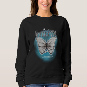Chrome Butterfly Edgy Aesthetic Streetwear Sweatshirt