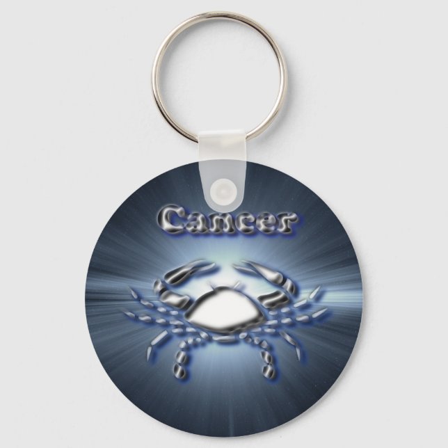 Chrome Cancer Key Ring (Front)