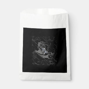Chrome Capricorn Zodiac Symbol on Hevelius Favour Bags