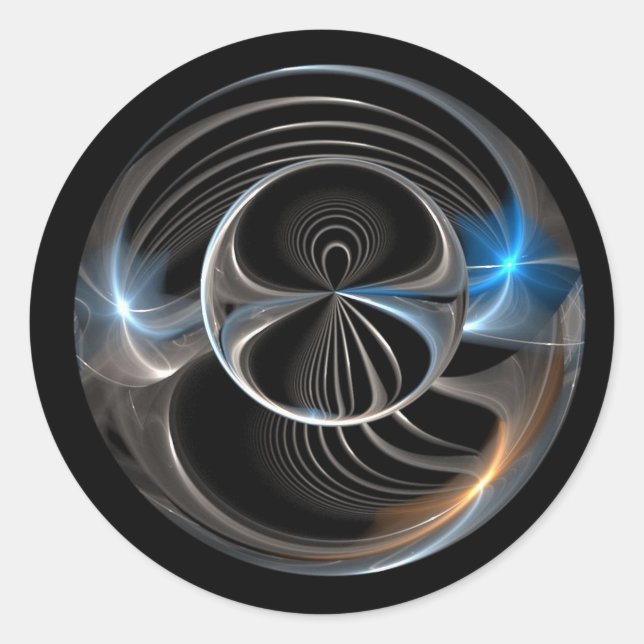 CHROME CLASSIC ROUND STICKER (Front)