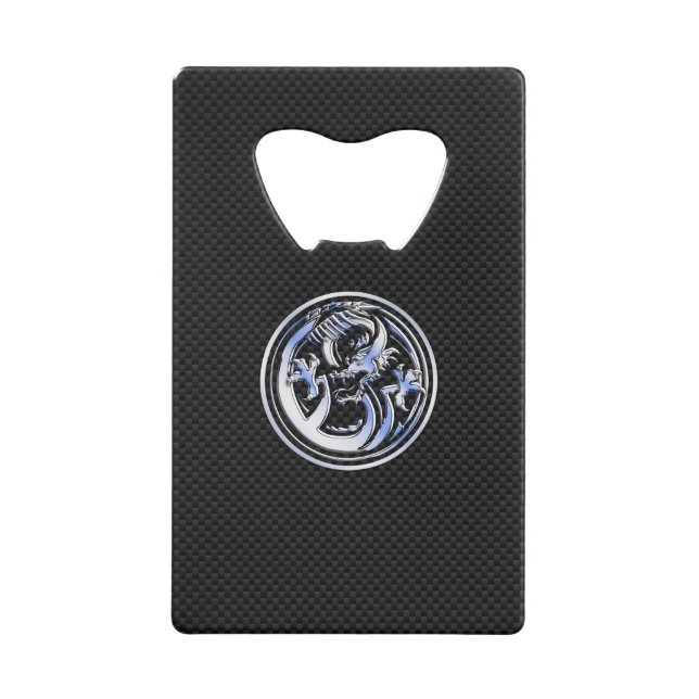 Chrome Dragon Crest dark Carbon Fibre Print (Front)