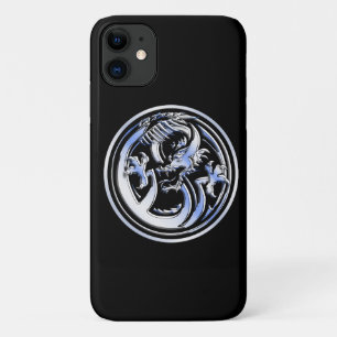 Chrome Dragon Crest on Black Print  Case-Mate iPhone Case