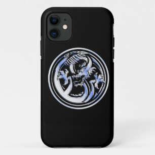 Chrome Dragon Crest on Black Print  Case-Mate iPhone Case