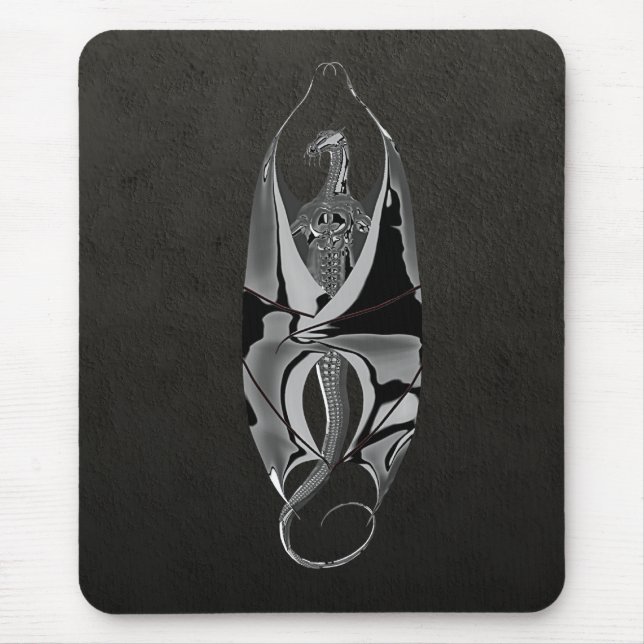 Chrome Dragon Mouse Pad (Front)