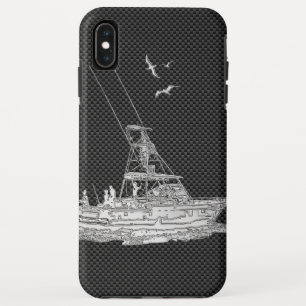 Chrome Fishing Boat on Carbon Fibre Decor Case-Mate iPhone Case