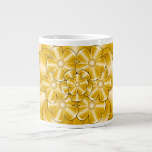 Chrome Flowers - Gold Giant Coffee Mug