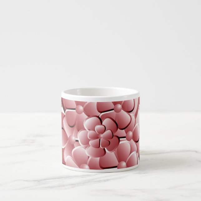 Chrome Flowers - Rubescent Espresso Cup (Front)