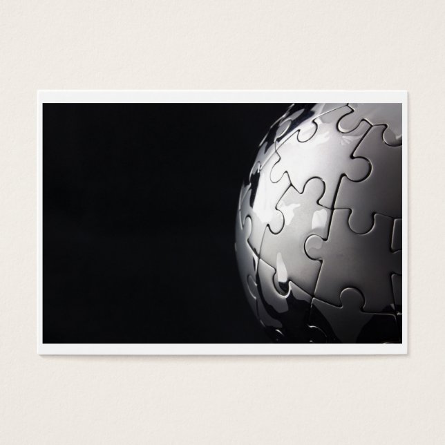 Chrome globe with black background (Front)