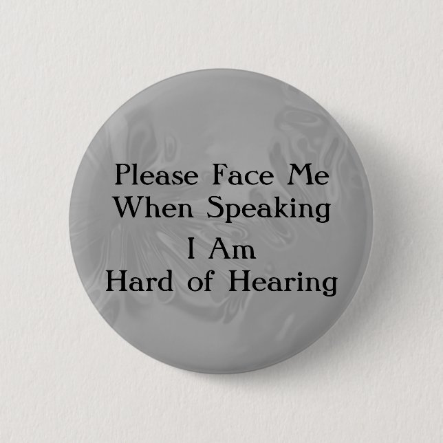 Chrome Hard of Hearing Button (Front)