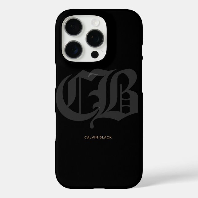 Chrome Hearts Inspired Modern Minimalist Black Case-Mate iPhone Case (Back)