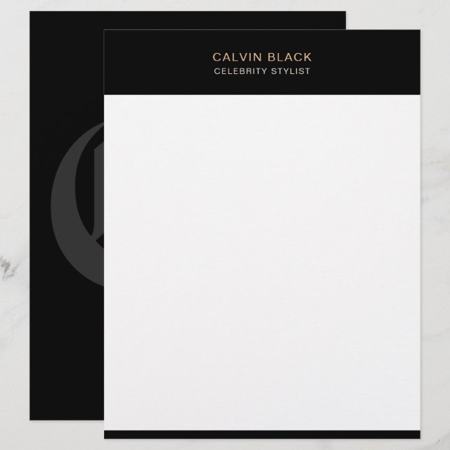 Chrome Hearts Professional Modern Minimalist Style Custom Letterhead (Front/Back)
