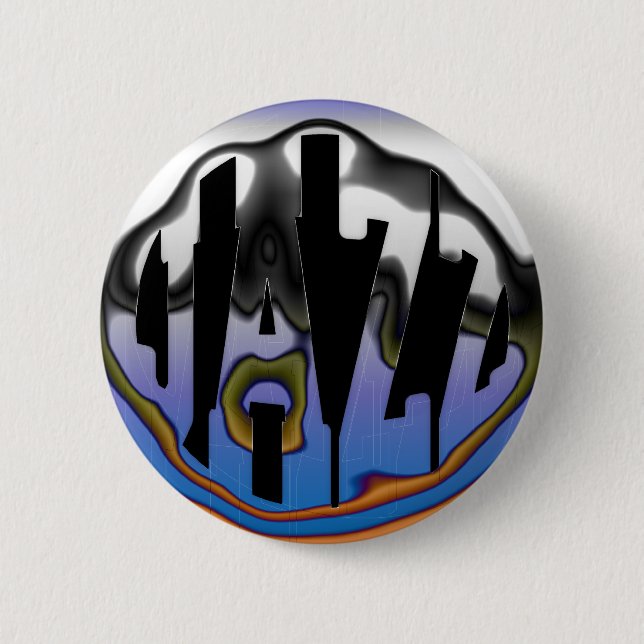 CHROME JAZZ 6 CM ROUND BADGE (Front)