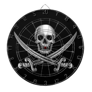 Chrome Jolly Roger Dartboard