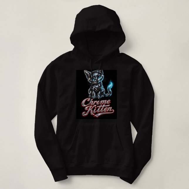 Chrome Kitten Cool Hoodie (Design Front)