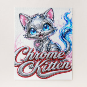 Chrome Kitten Design, Jigsaw Puzzle