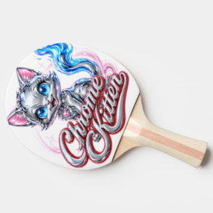 Chrome Kitten Ping Pong Paddle