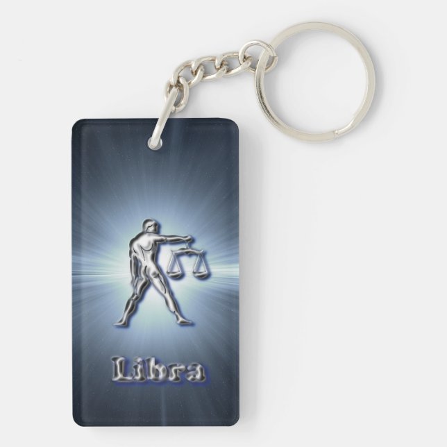 Chrome Libra Key Ring (Back)