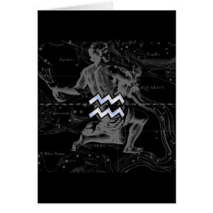 Chrome like Aquarius Zodiac Sign on Hevelius