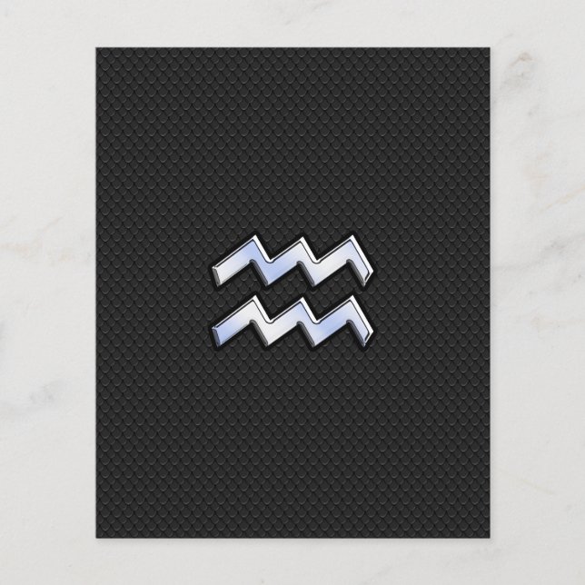 Chrome like Aquarius Zodiac Sign on snake Flyer (Front)