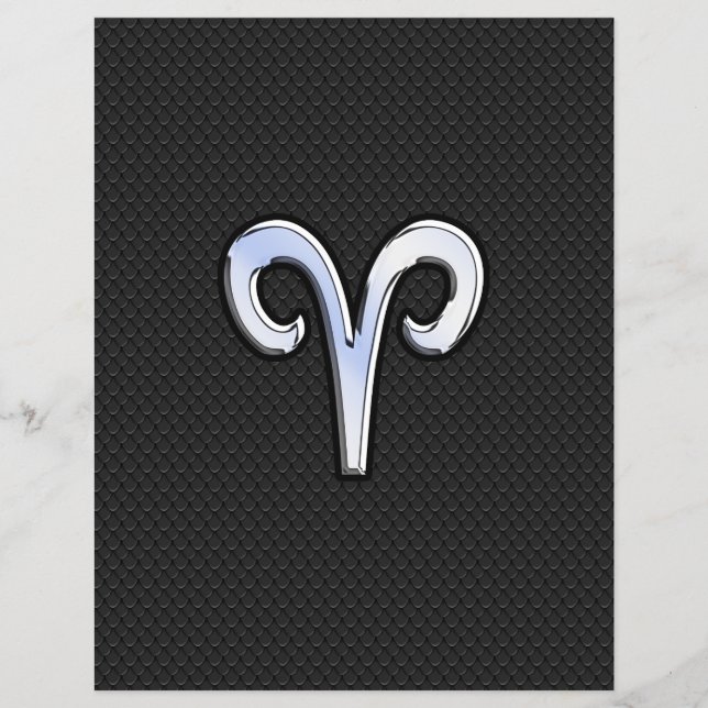 Chrome Like Aries Zodiac Sign Flyer (Front)