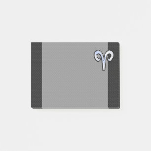 Chrome Like Aries Zodiac Symbol Post-it Notes