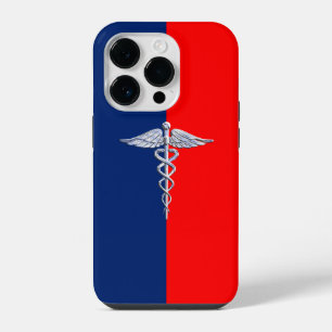 Chrome Like Caduceus Medical Symbol League iPhone 14 Pro Case