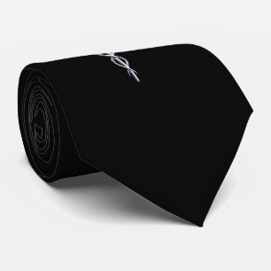 Chrome Like Caduceus Medical Symbol Tie