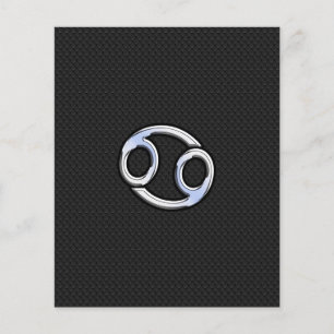 Chrome Like Cancer Zodiac Sign Flyer