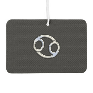 Chrome Like Cancer Zodiac Symbol on Snake Style Car Air Freshener