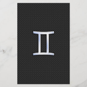 Chrome Like Gemini Zodiac Sign Flyer