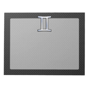 Chrome Like Gemini Zodiac Sign Notepad