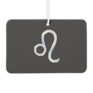 Chrome Like Leo Zodiac Sign on Snake Skin Decor Car Air Freshener