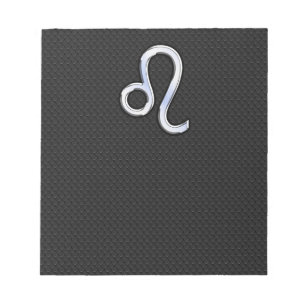 Chrome Like Leo Zodiac Sign on snake skin Notepad
