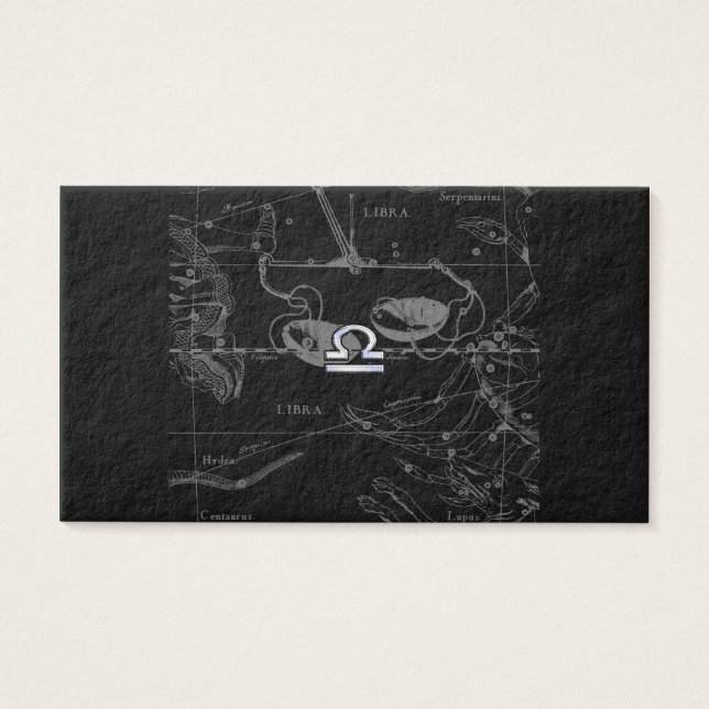 Chrome like Libra Zodiac Sign on Hevelius (Front)